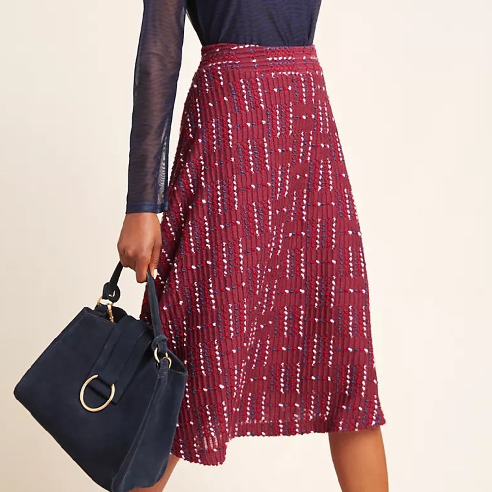 Maeve Anissa textured midi skirt